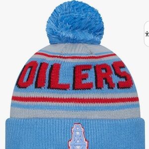 NWT Houston Oilers New Era Sport Knit Pom Beanie Hat